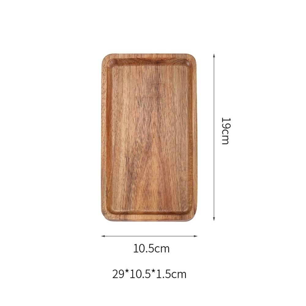 Small Wooden Platters Rectangle Mini Charcuterie Boards Acacia Wood Serving Trays Home Decor Cheese Board Cake Appetizer Plates Kitchen Charcuterie Platter (19CM*10.5CM )