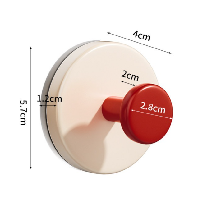 4-Pack - No-Drill Suction Cup Door Handle, Reusable Pull Knob for Wardrobes, Refrigerators, and Glass Sliding Doors - Pink