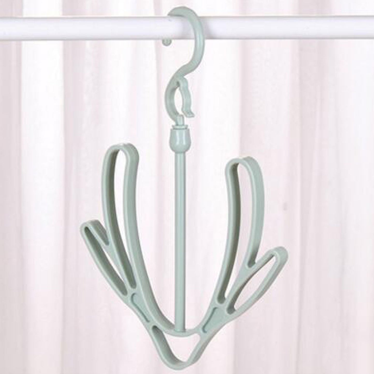 Shoes Drying Rack PP 360° Rotatable Windproof Connectable Shoes Storage Hanger for Scarves HatsGreen
