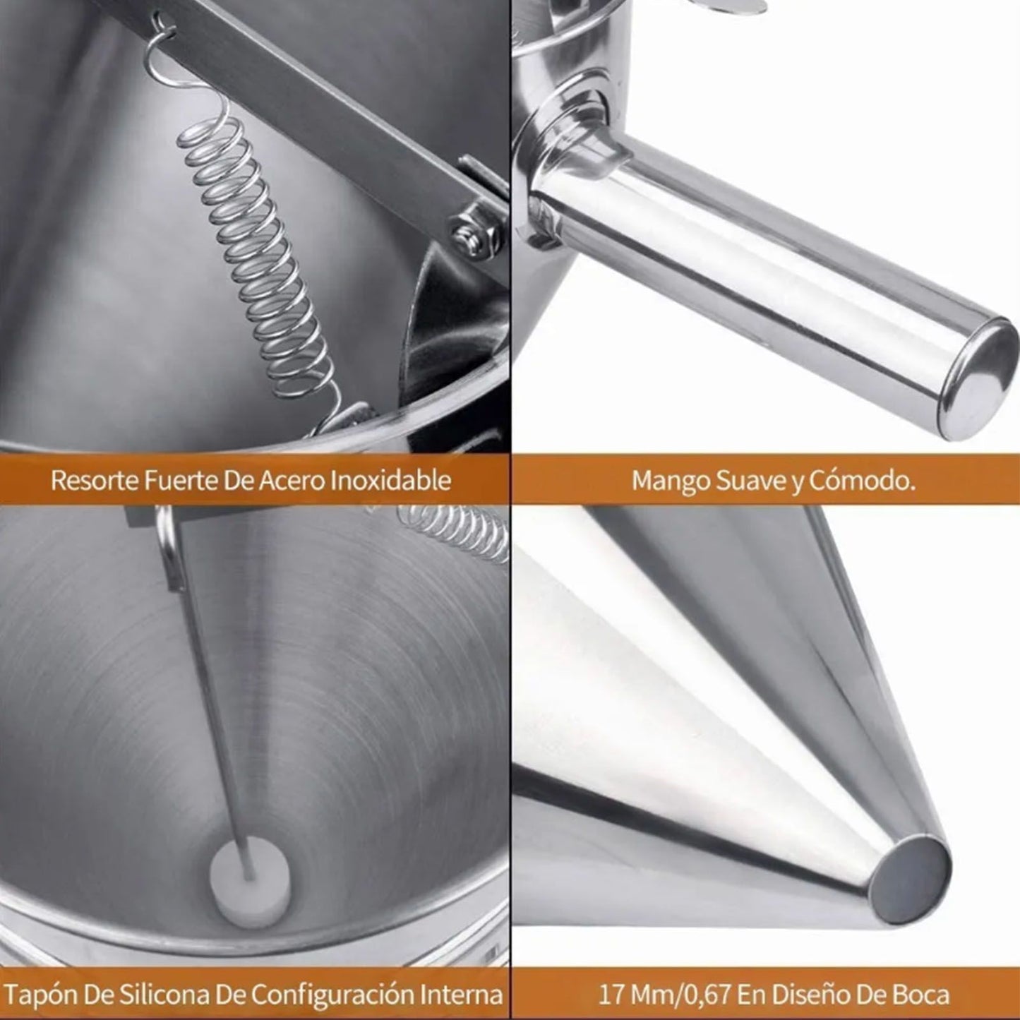 Stainless Steel Pancake Batter Dispenser Baking Cake Funnel Dispenser with Stable Rack for Takoyaki Ball Waffles