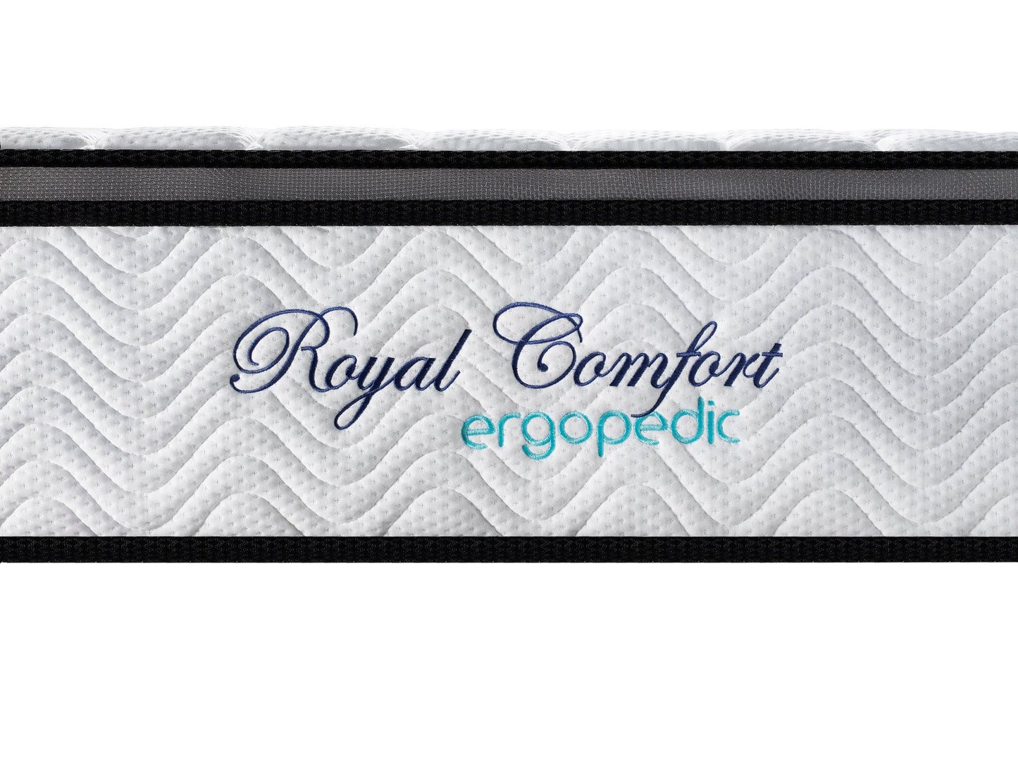 Ergopedic Mattress 5 Zone Latex Pocket Spring Mattress In A Box 30cm - Single - White Grey Black
