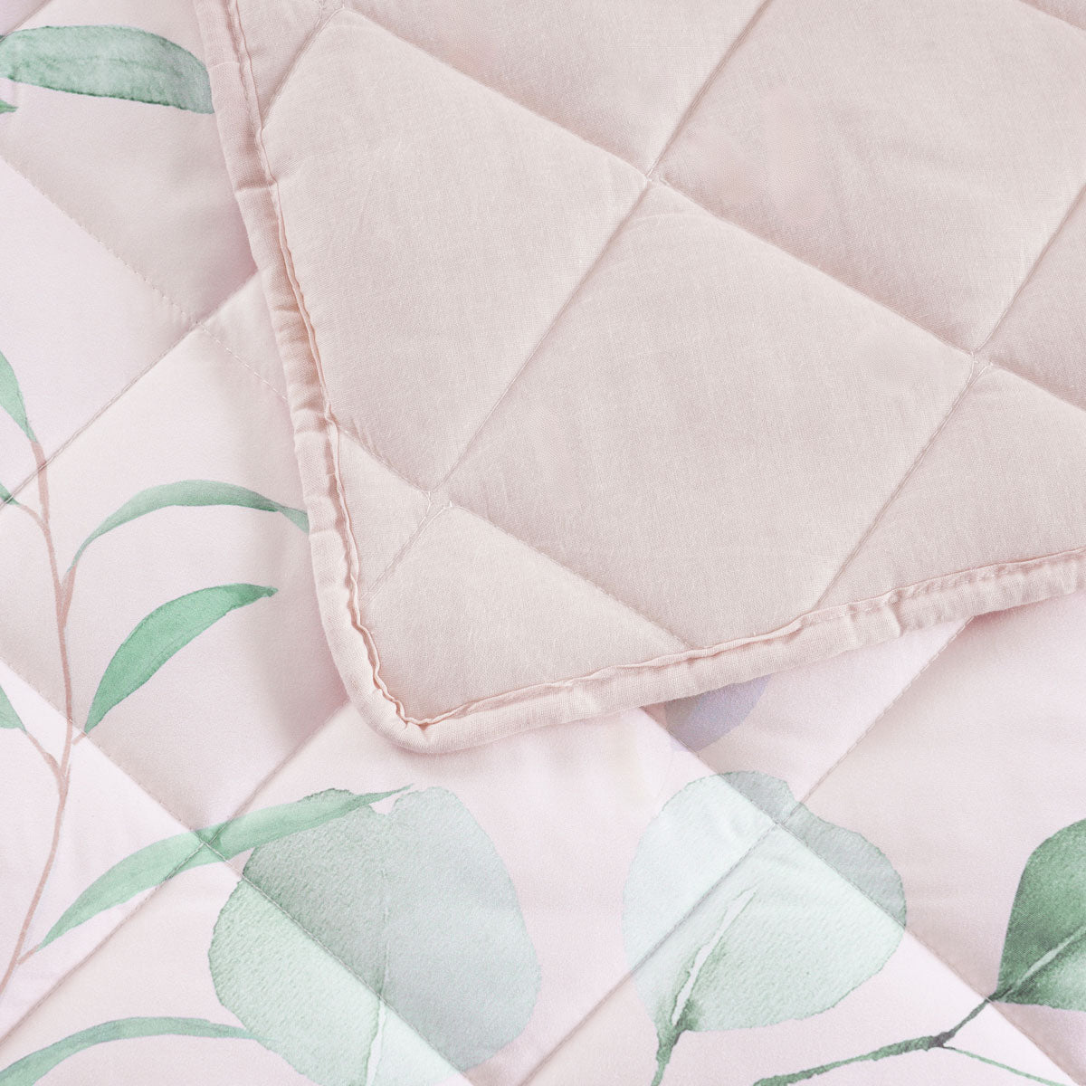 Bianca Sidney Blush Printed Floral Bedspread Set Single