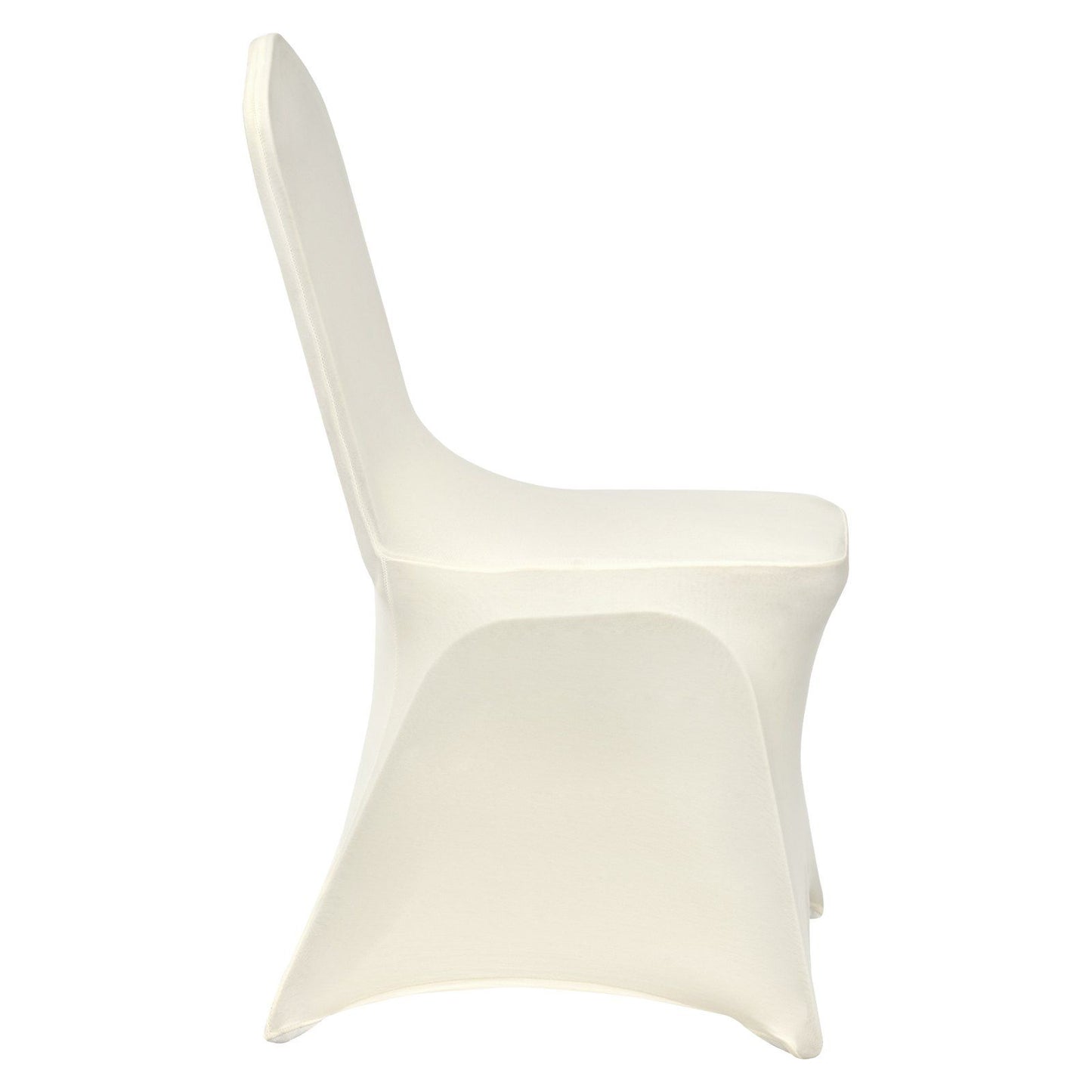 Stretch Spandex Folding Chair Covers, Universal Fitted Chair Cover, Removable Washable Protective Slipcovers, for Wedding, Holiday, Banquet, Party, Celebration, Dining (50PCS Beige)