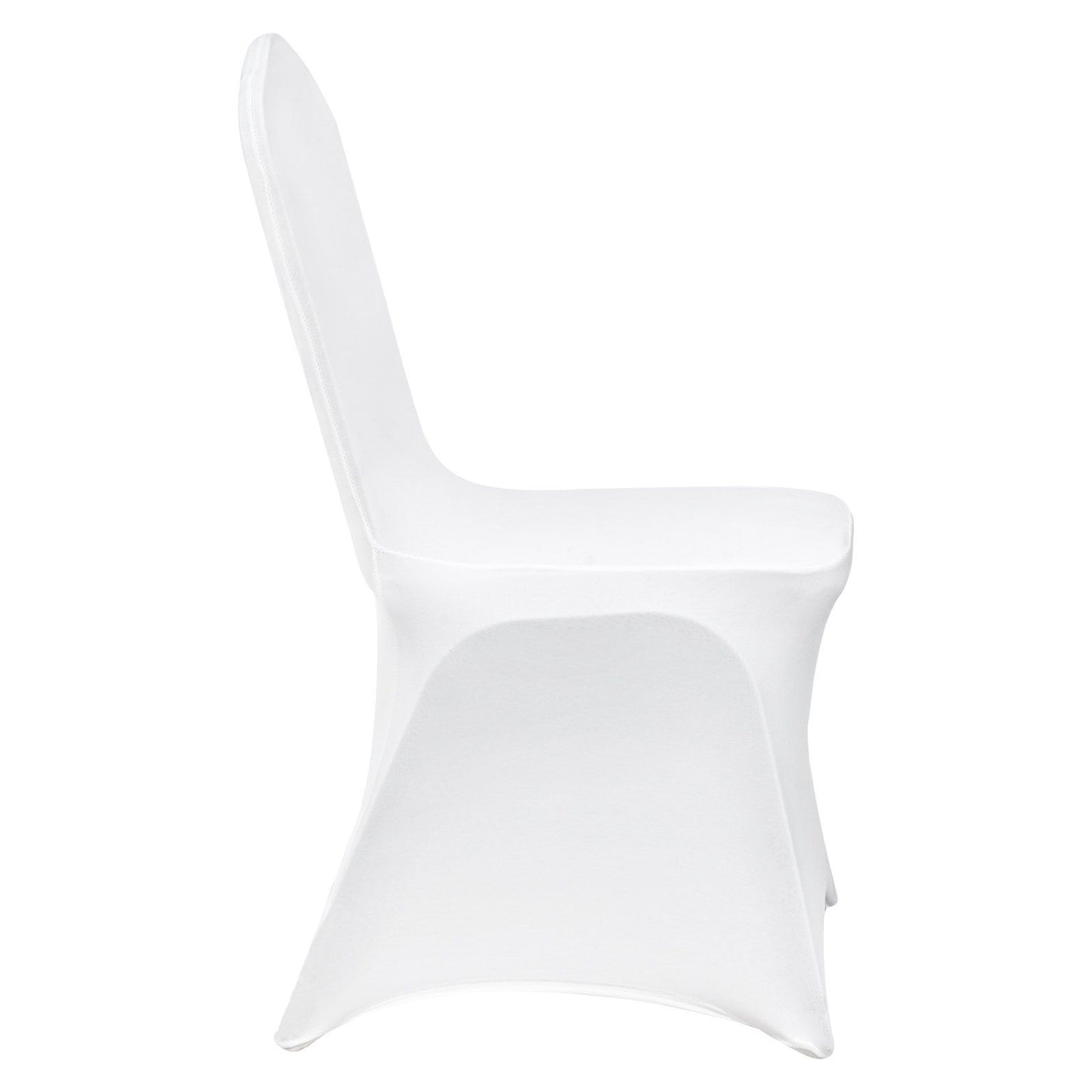 Stretch Spandex Folding Chair Covers, Universal Fitted Chair Cover, Removable Washable Protective Slipcovers, for Wedding, Holiday, Banquet, Party, Celebration, Dining (12PCS White)