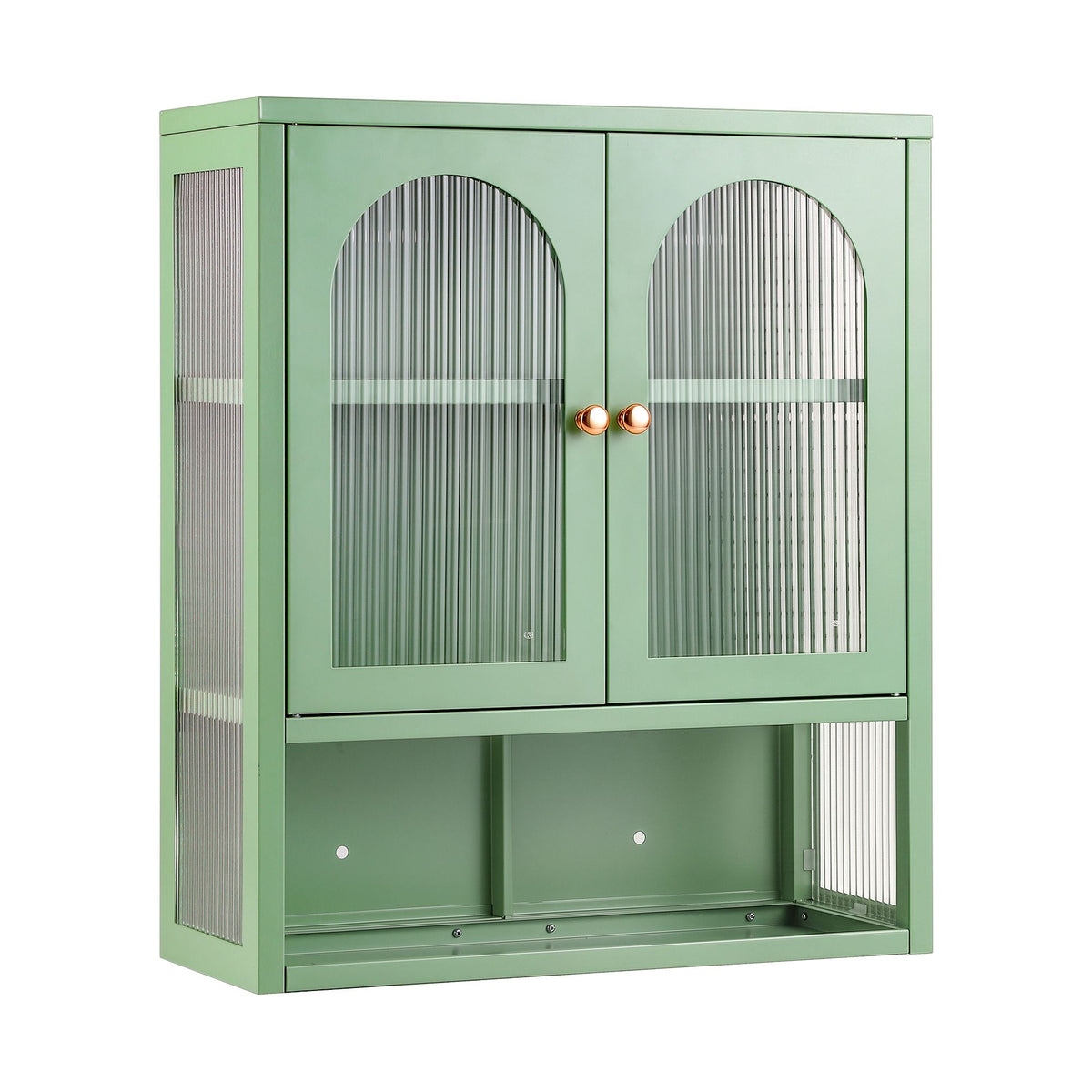 Artiss Buffet Cabinet Sideboard Wall Mounted Fluted Display, Green