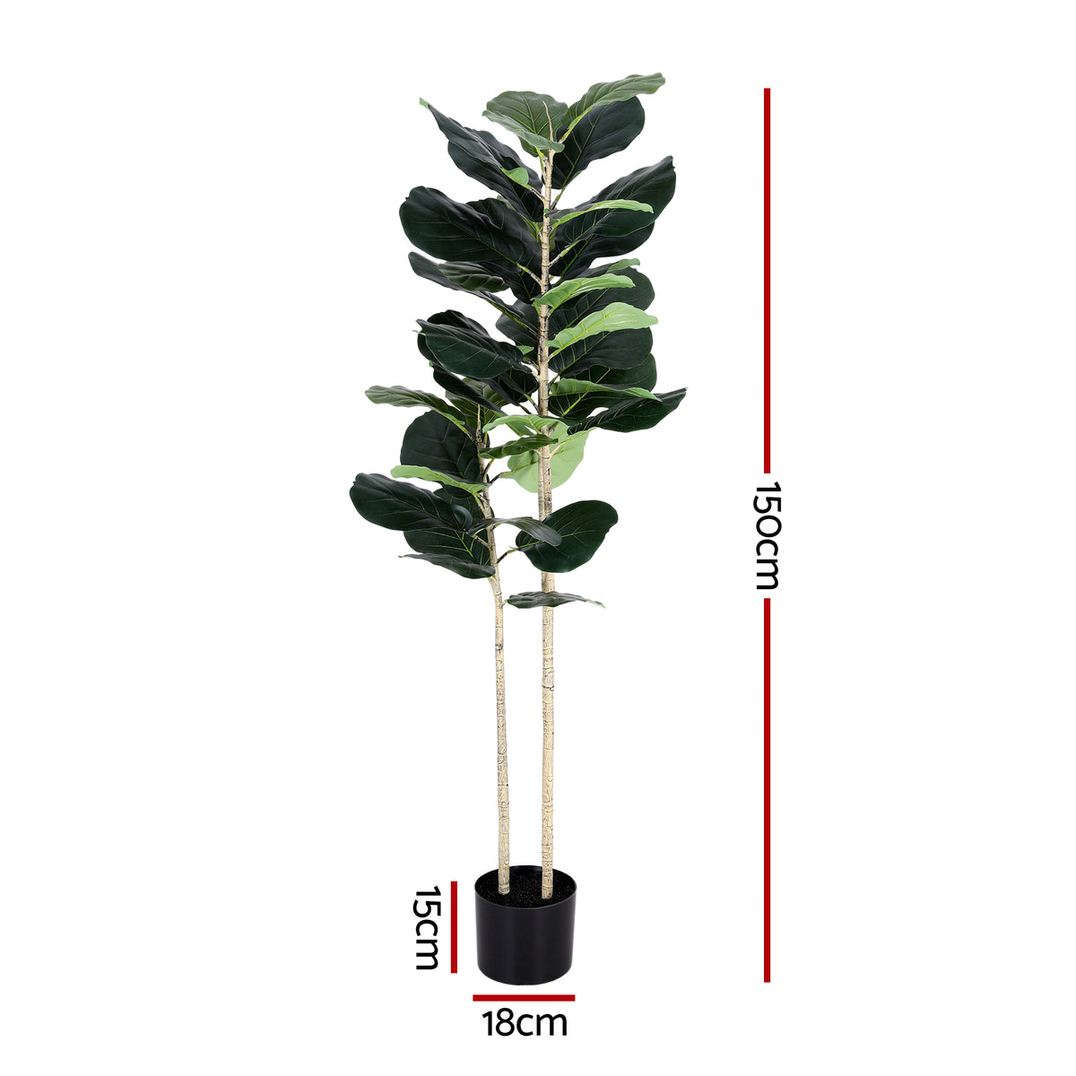 Artiss 150cm Artificial Fiddle Tree Faux Trees Indoor Decor Artificial Plants Lifelike Plant 1.5M