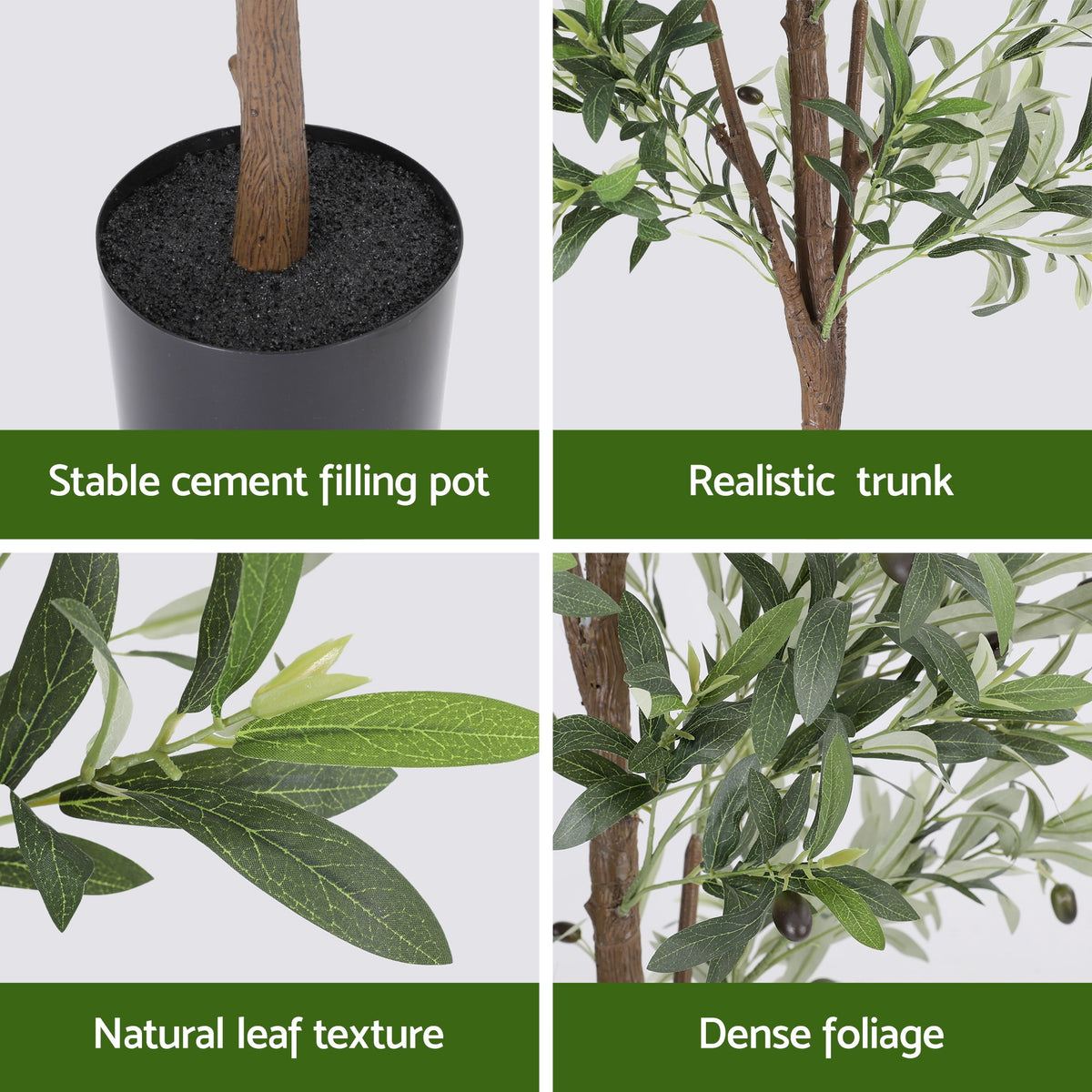 Artiss 210cm Artificial Olive Tree Faux Trees Indoor Decor Artificial Plants Lifelike Plant 2.1M