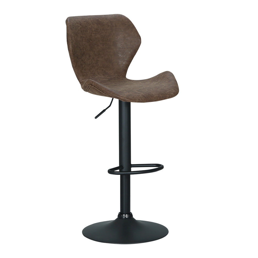 Artiss Bar Stools Kitchen Counter Stools Swivel Gas Lift Vintage Chairs Brown x2