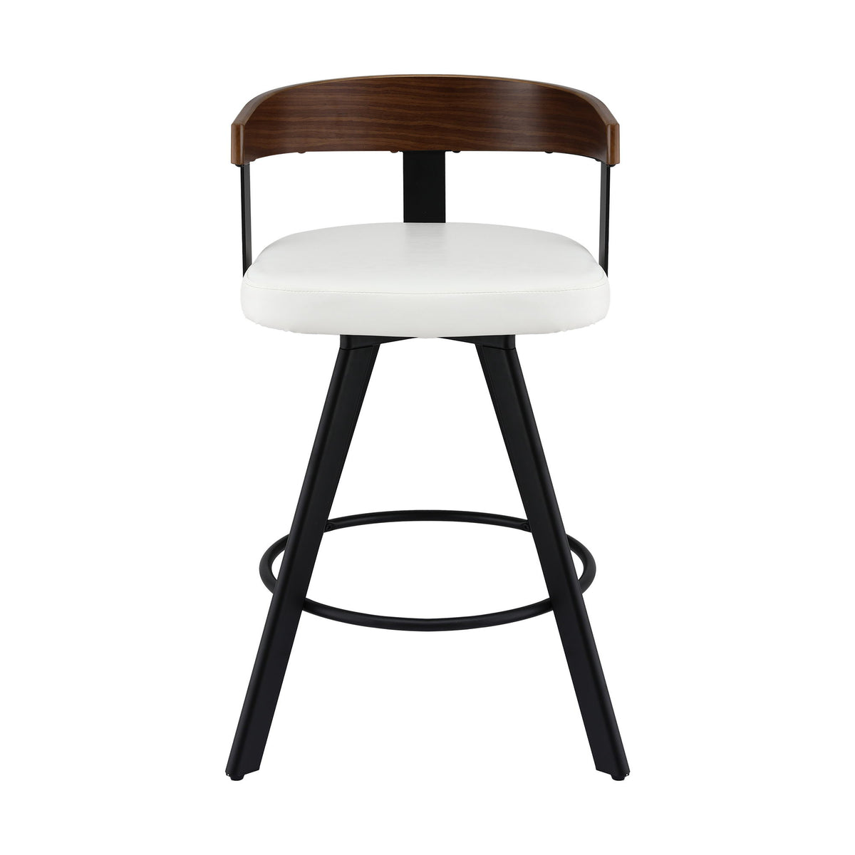 Artiss Bar Stool Swivel Metal Legs Kitchen Chair Bentwood, White