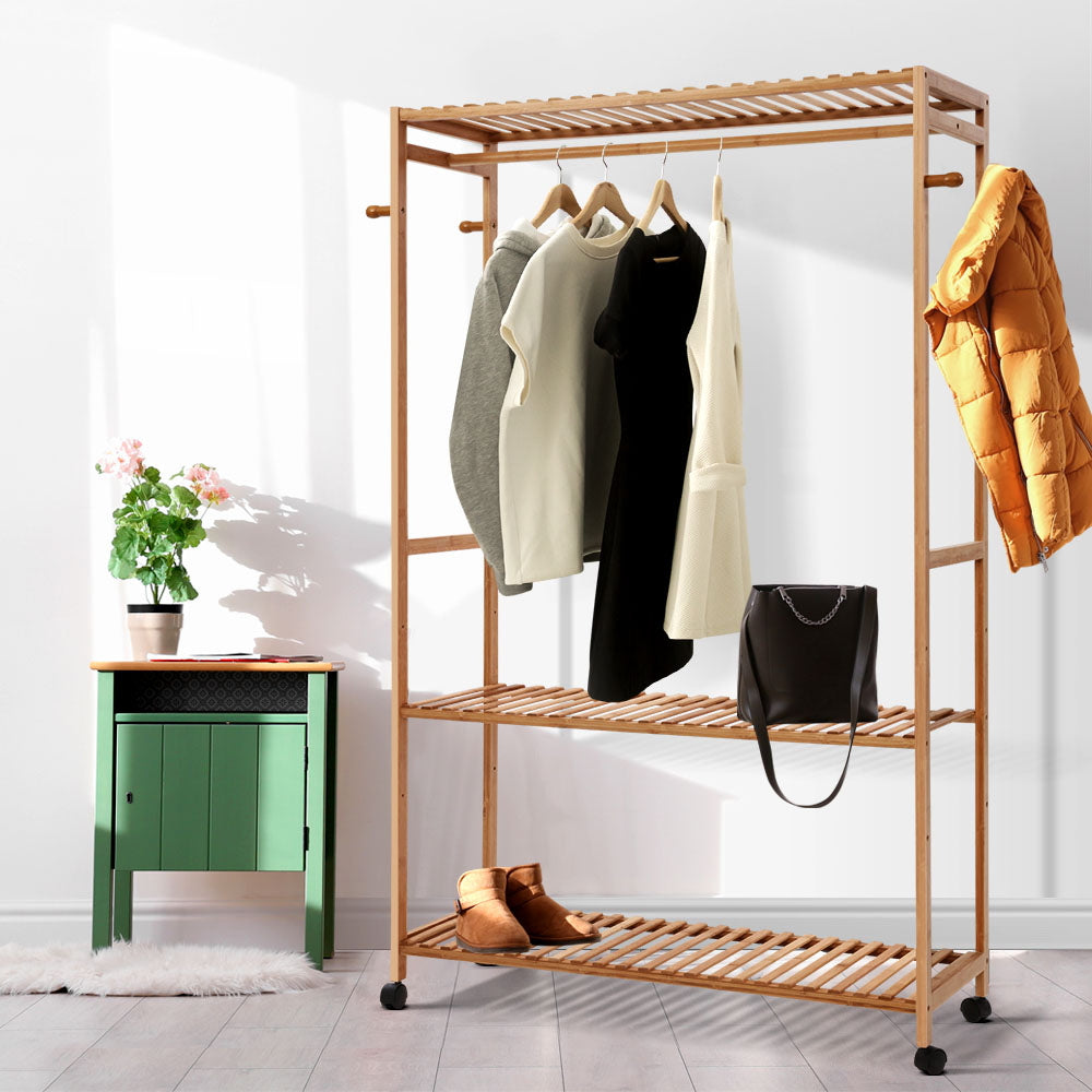 Artiss Wardrobe Clothes Rack Airer Coat Stand Hanger 165cm