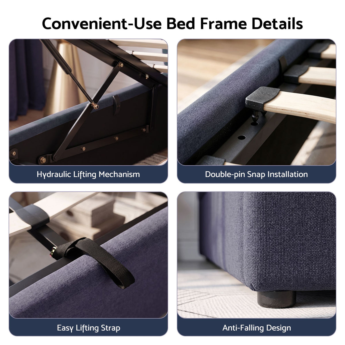 Artiss King Bed Frame with Lift Up Storage and USB Ports Grey