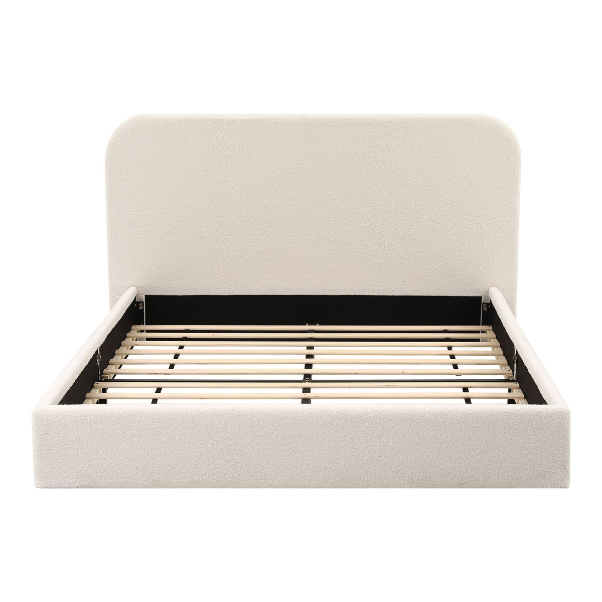 Artiss Queen Bed Frame with Bouclé Headboard, USB-C Charging & Night Lights