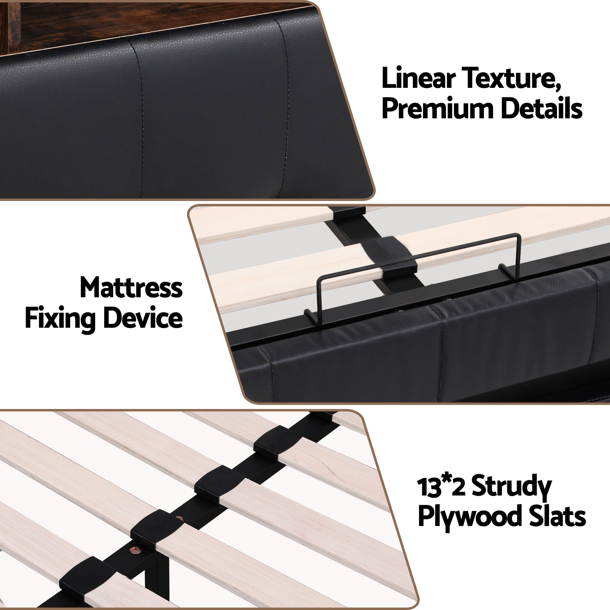 Artiss Queen Bed Frame with Gas Lift Storage LED Lights Charging Station Headboard with Open Shelf