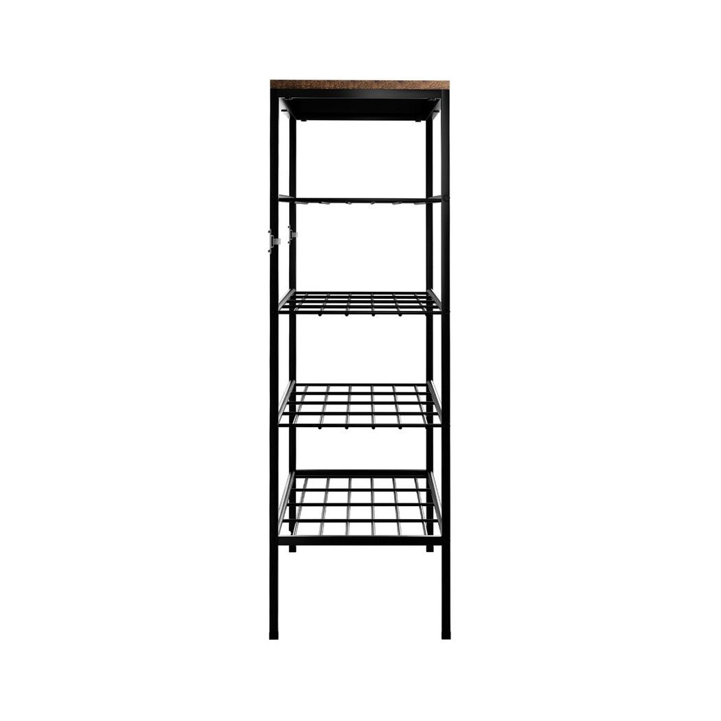 Artiss Shoe Rack 5-tier 25 Pairs Walnut Bob