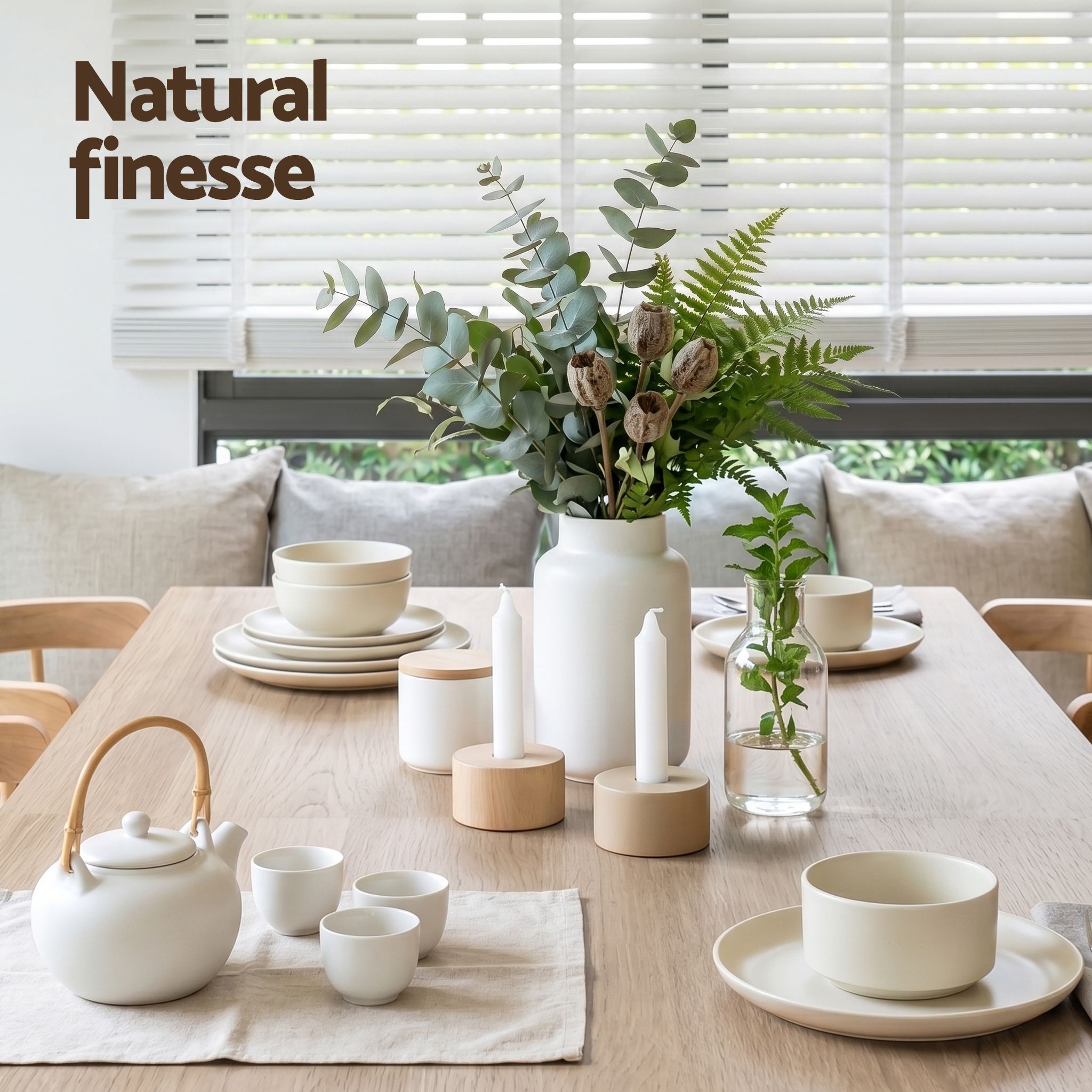 Artiss 3 Piece Dining Sets, 120cm Wooden Dining Table and 2 Upholstered Chairs Set, Space-Saving Modern Kitchen Dining Suite for Home Apartment (Oak)