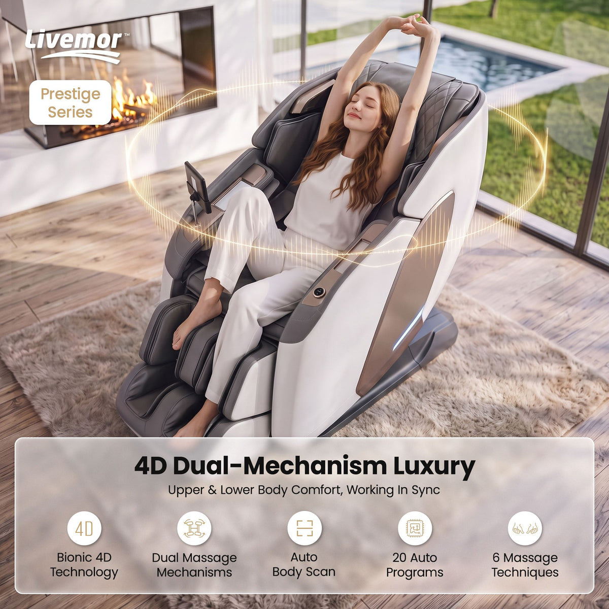 Livemor Prestige 4D Dual Mechanism Massage Chair
