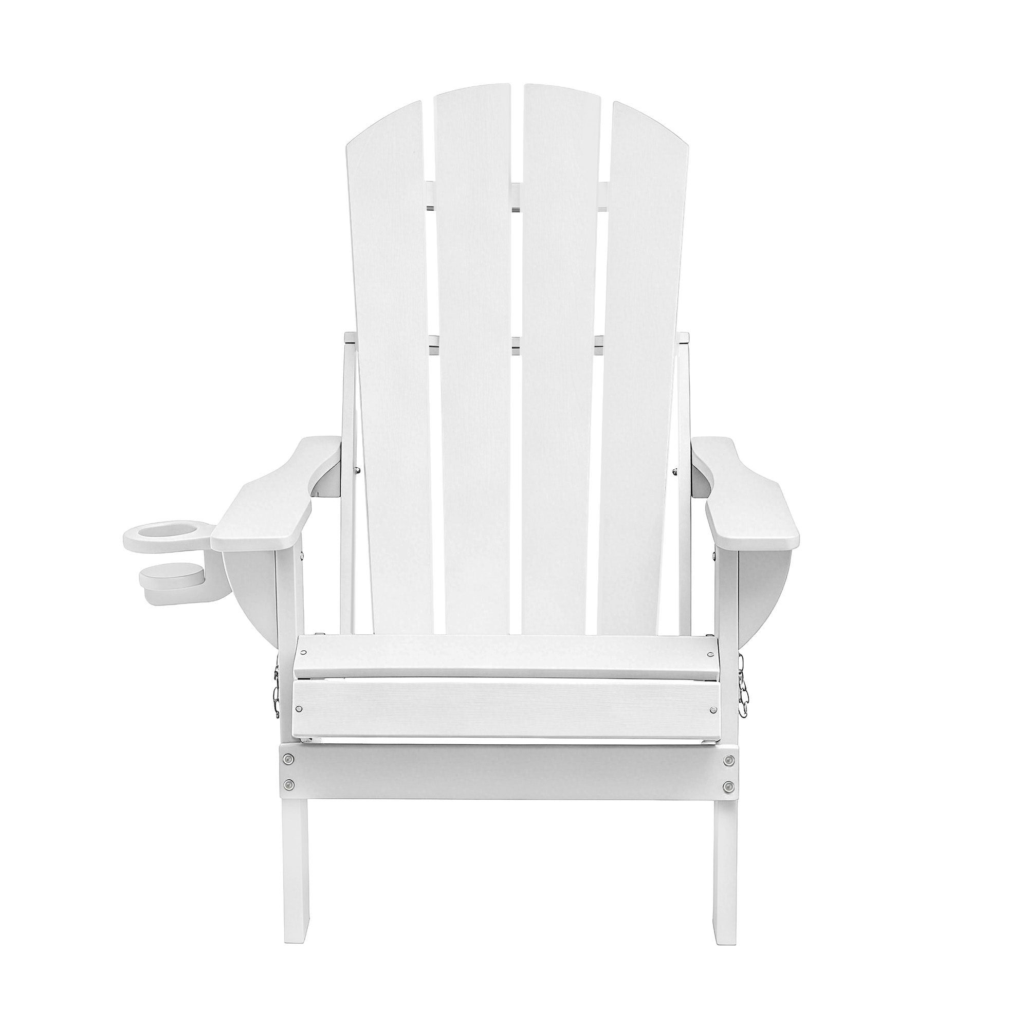 Gardeon Outdoor Chairs Folding Adirondack Beach Chair HDPE Sun Lounge Patio Furniture Garden White