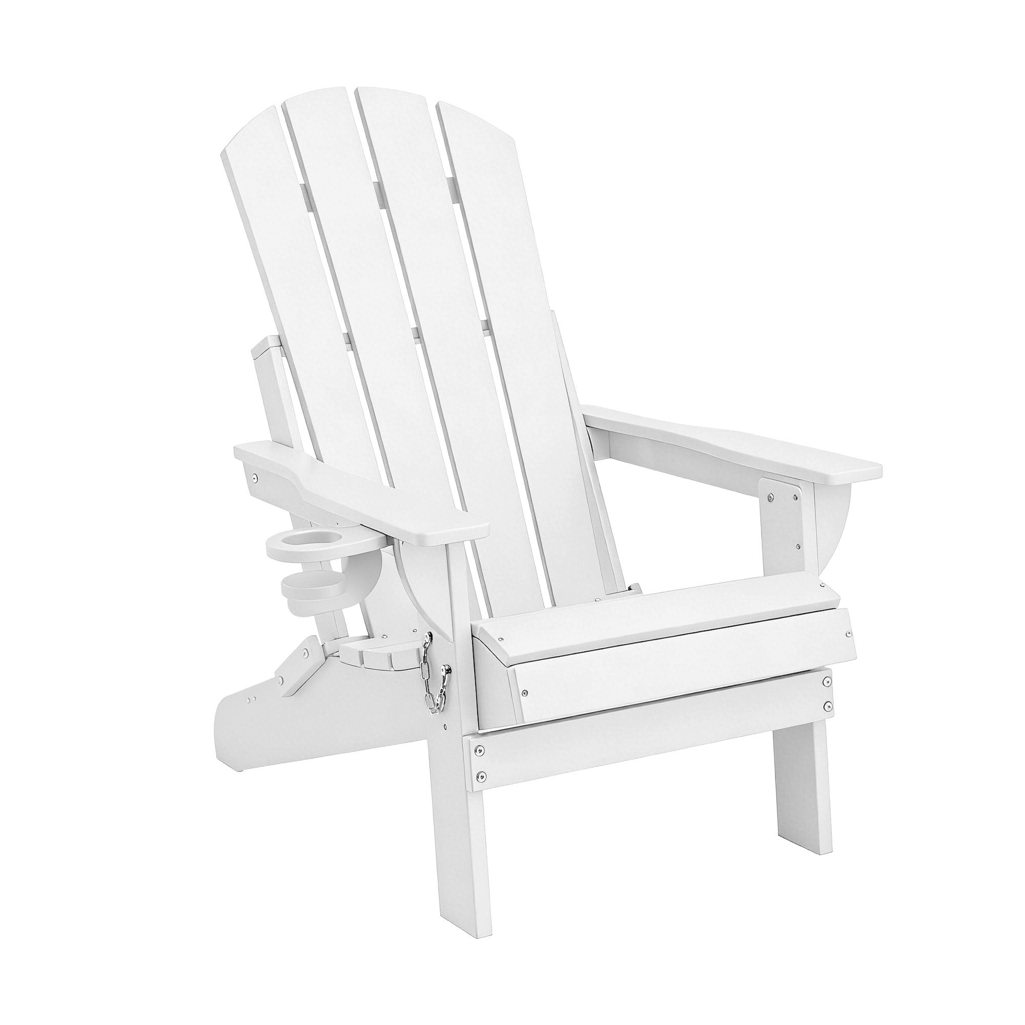 Gardeon Outdoor Chairs Folding Adirondack Beach Chair HDPE Sun Lounge Patio Furniture Garden White