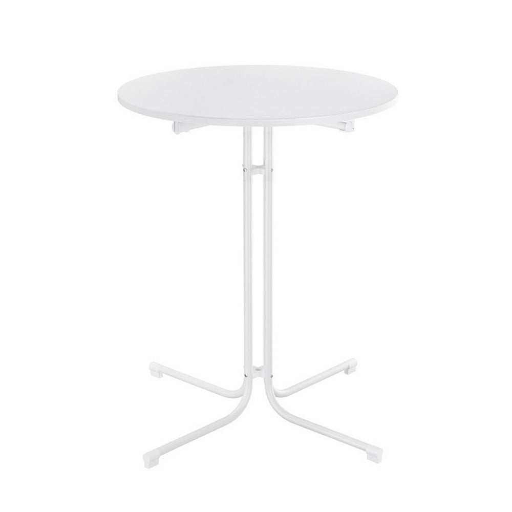 Gardeon Outdoor Bar Table Round Folding Desk Top 109cm Patio, White
