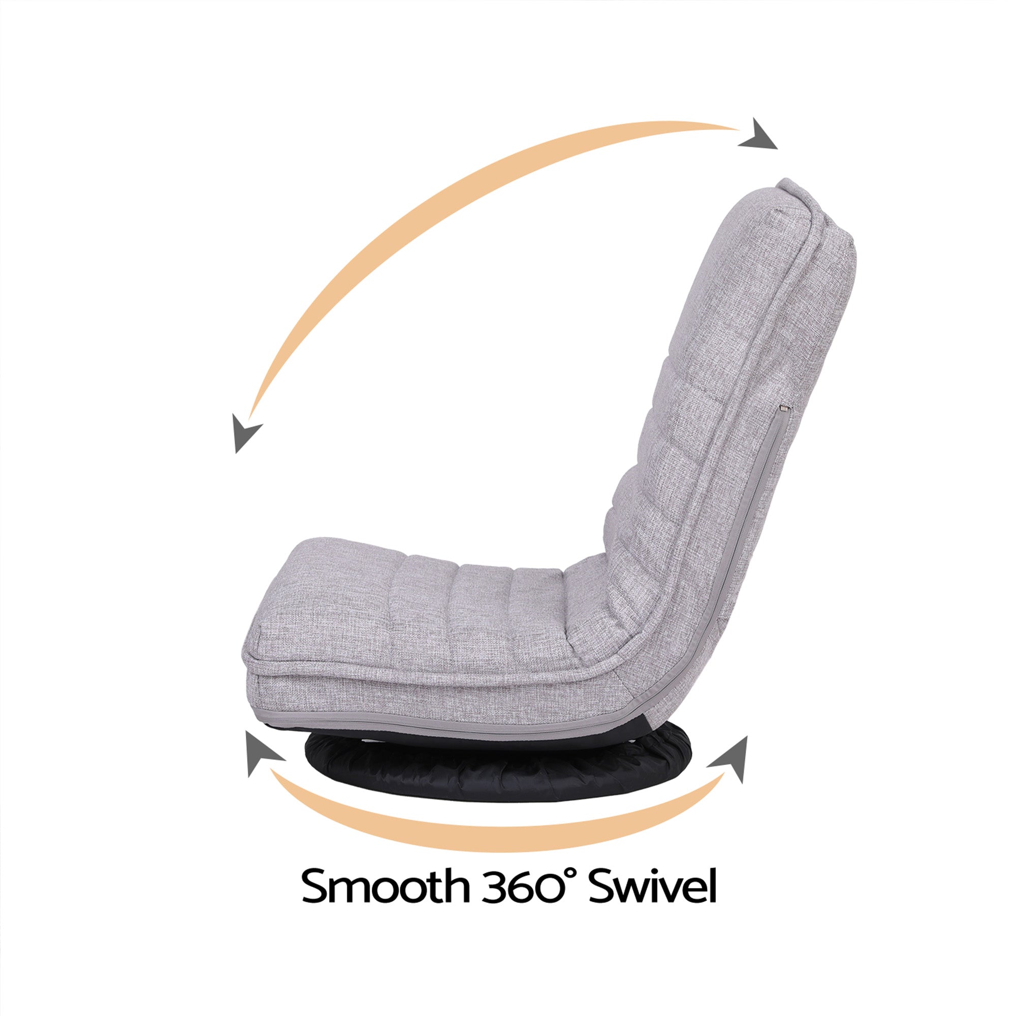 Artiss 4PCS Swivel Floor Chair 360 Adjustable Foldable Lounge Seat Floor Sofa Chair Grey