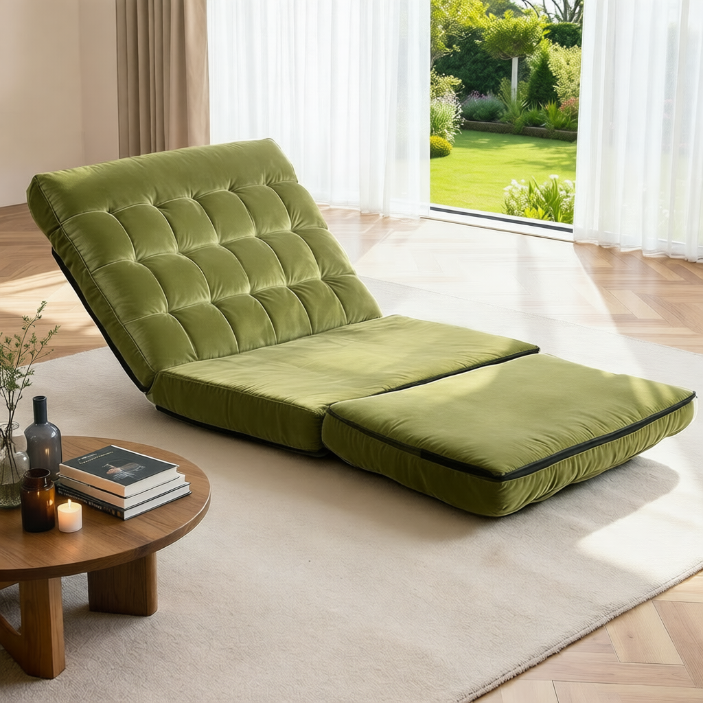 ArtissLounge Sofa Bed 2 seater Green Fabric