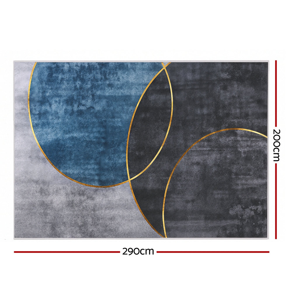 Artiss Washable Floor Rug 200X290cm Large Geometric Area Rug Modern Floor Carpet