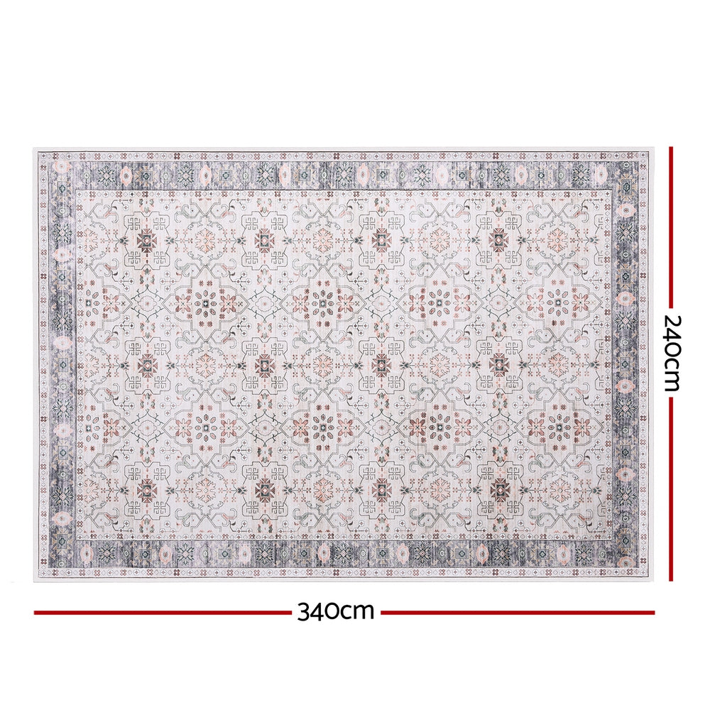 Artiss Washable Floor Rug 240X340cm Large Area Rug Modern Living Room Carpet
