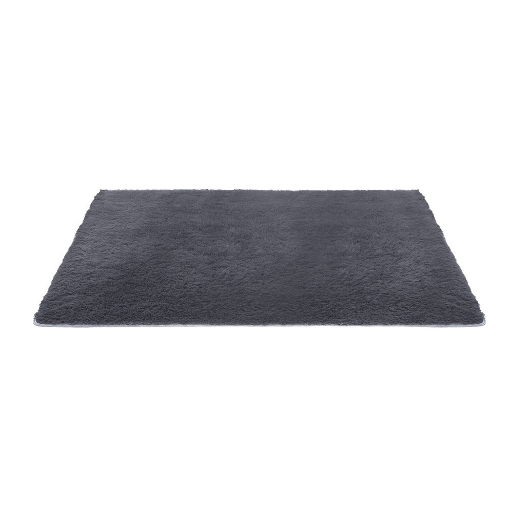 Artiss Floor Rug 140x200cm Plush Area Shaggy Rug Living Room Bedroom Carpet Grey