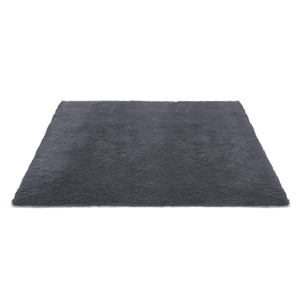 Artiss Floor Rug 200x290cm Plush Area Shaggy Rug Living Room Bedroom Carpet Grey