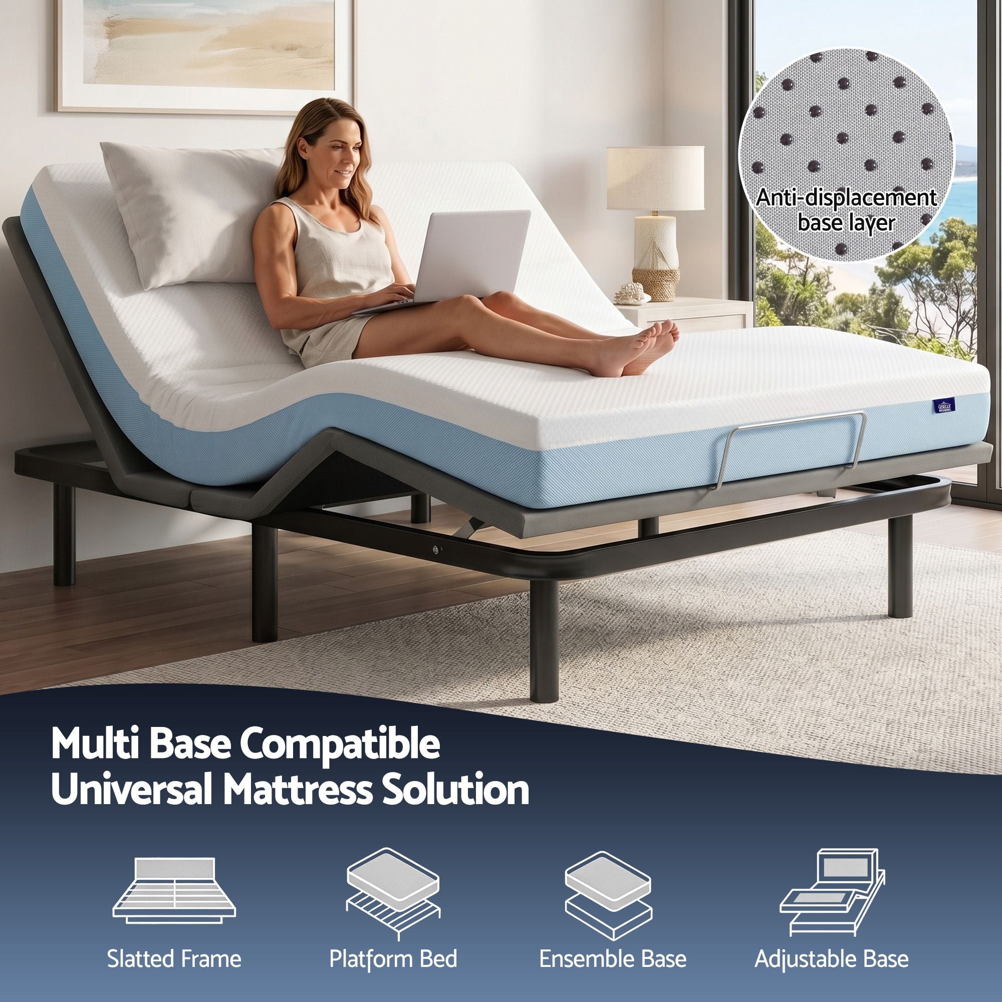 Giselle 22cm Cooling Gel Memory Foam Mattress Double Medium Firm