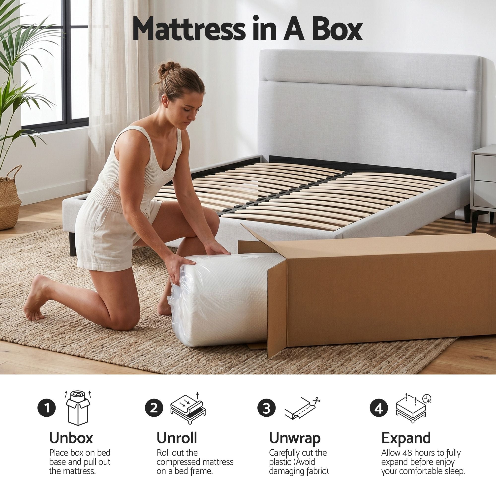 Giselle 22cm Cooling Gel Memory Foam Mattress Double Medium Firm