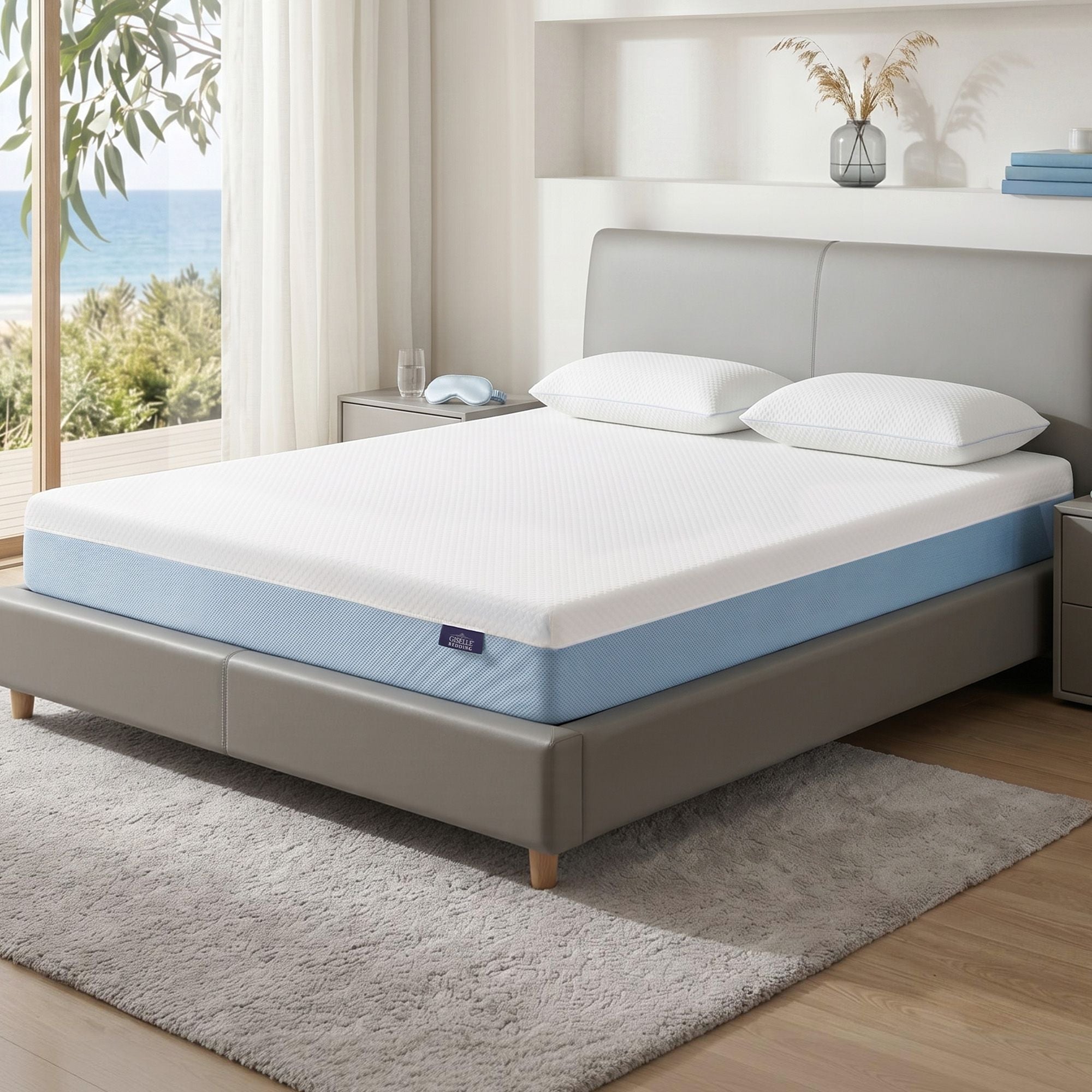 Giselle 22cm Cooling Gel Memory Foam Mattress Queen Medium Firm