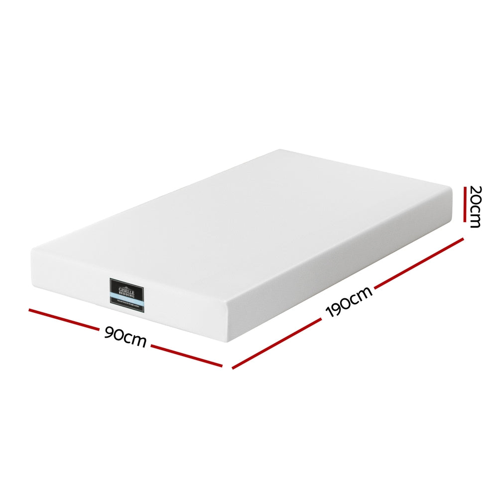 Giselle 20cm Memory Foam Mattress Green Tea Single
