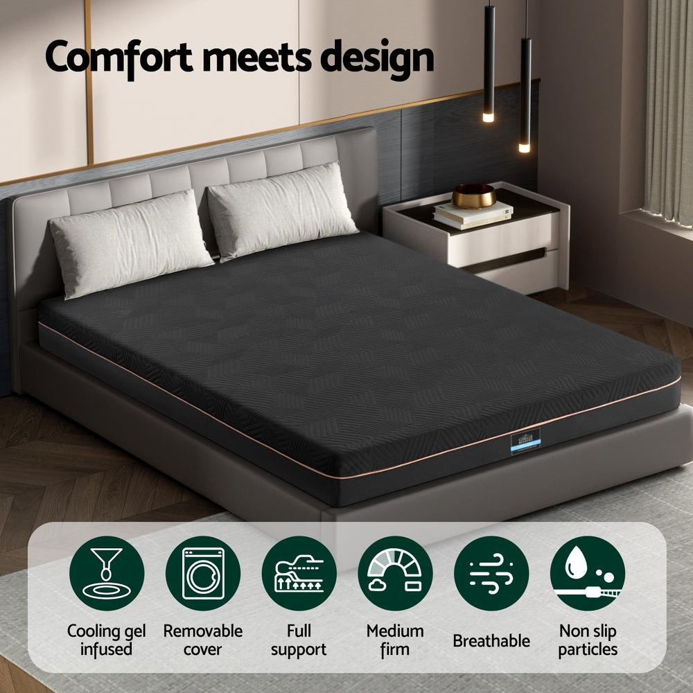 Giselle 18cm Memory Foam Mattress Green Tea Foam Cool Gel Foam Mattresses Double