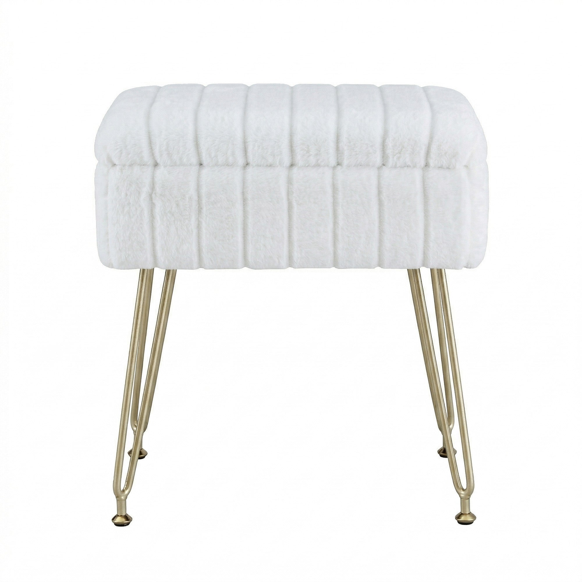 Artiss Storage Ottoman Vanity Foot Stool White