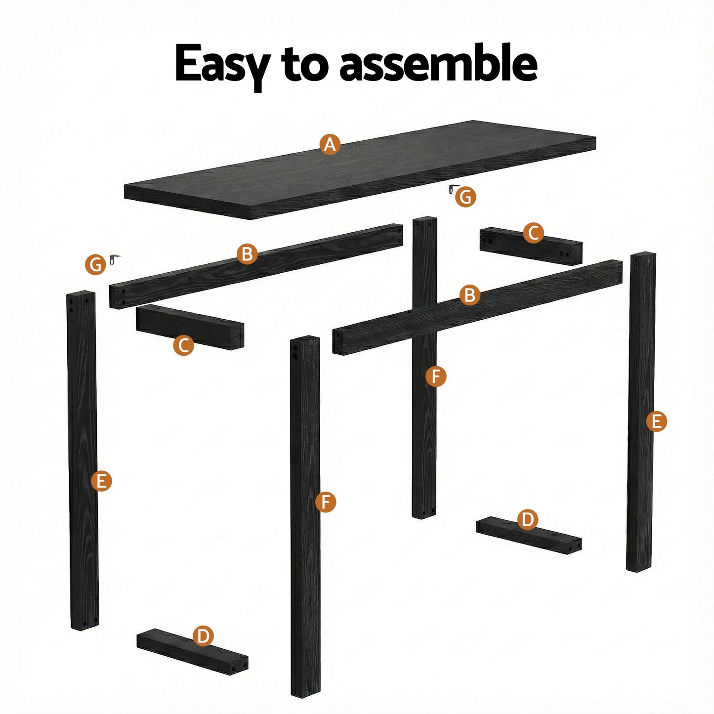 Artiss Console Table 110CM Black
