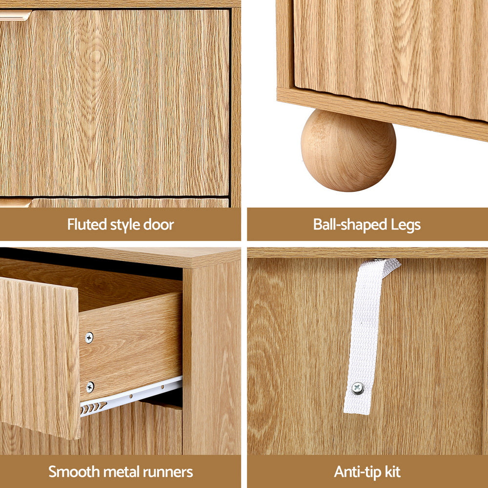 Artiss 4 Chest of Drawers Dresser Tallboy Pine
