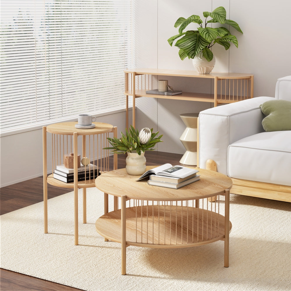 Artiss Console Table 124CM Pine