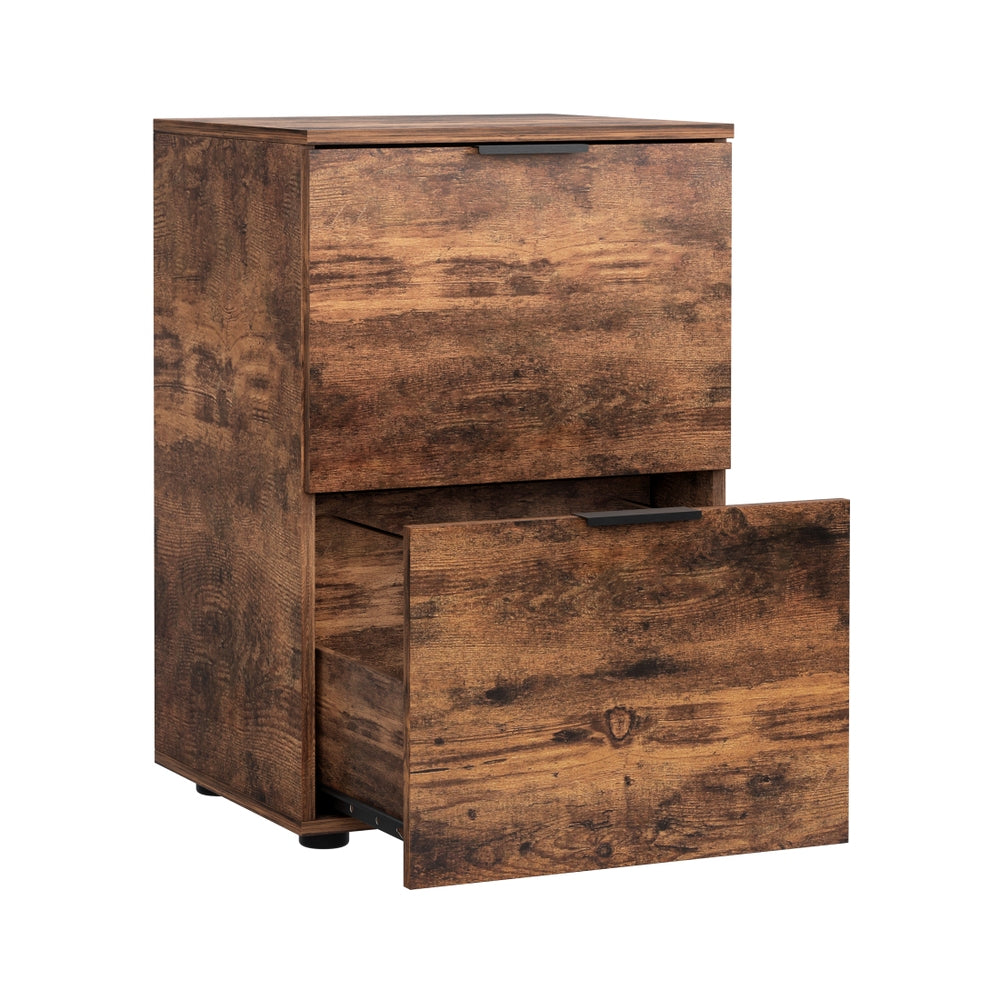 Artiss Filing Cabinet Files Storage Office Shelves File, Brown