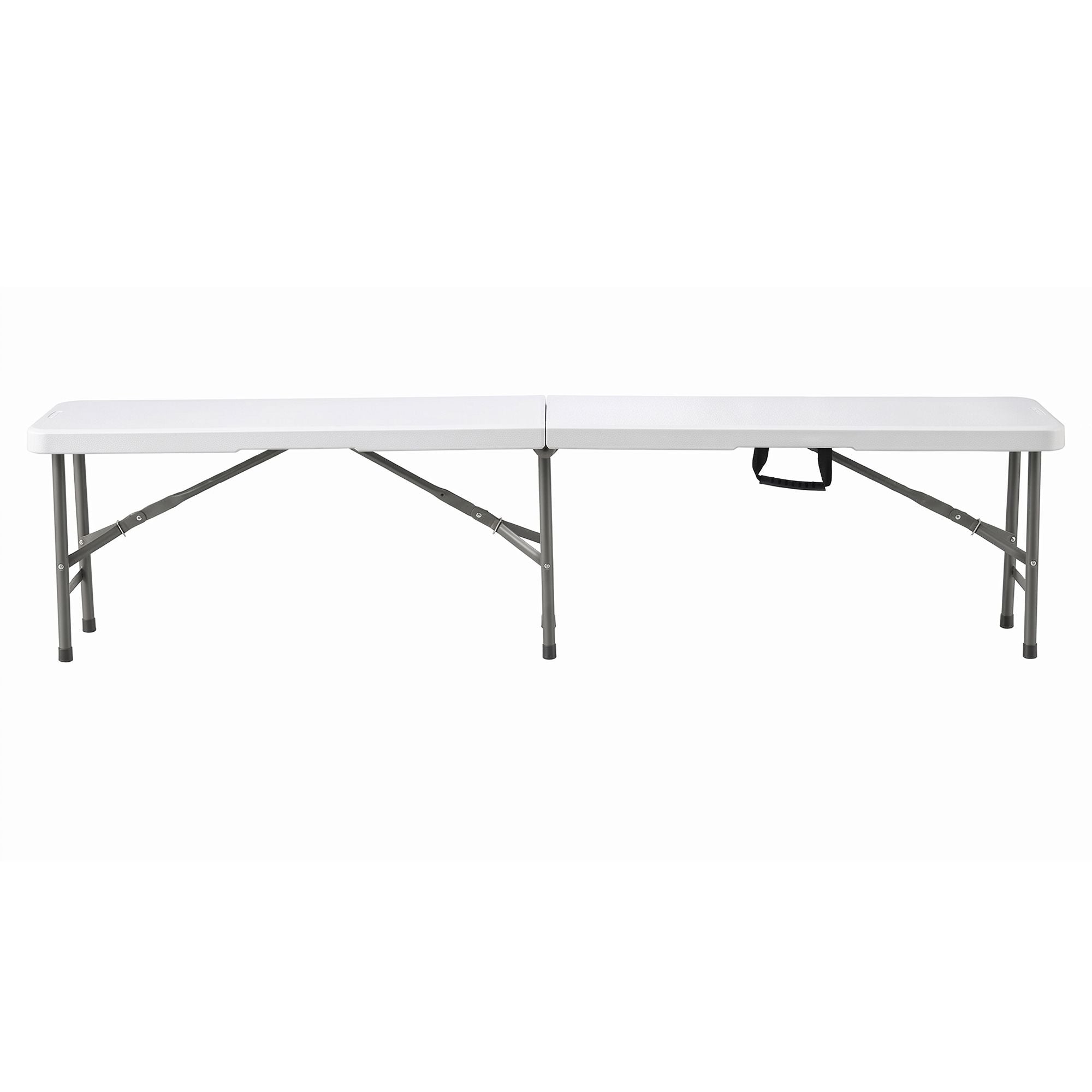 Gardeon 180cm Folding Garden Bench Portable Trestle Seat HDPE Fold In Half White