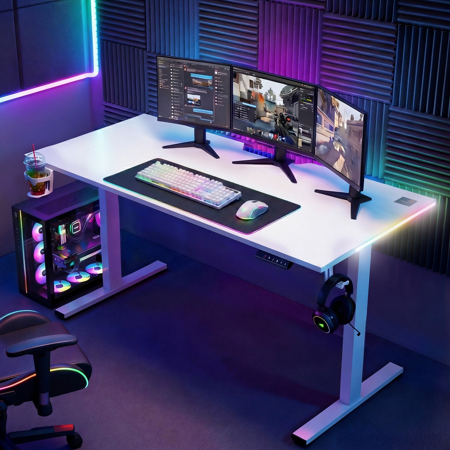 Artiss Electric Standing Desk Height Adjustable Gaming Desk Home Office 140cm