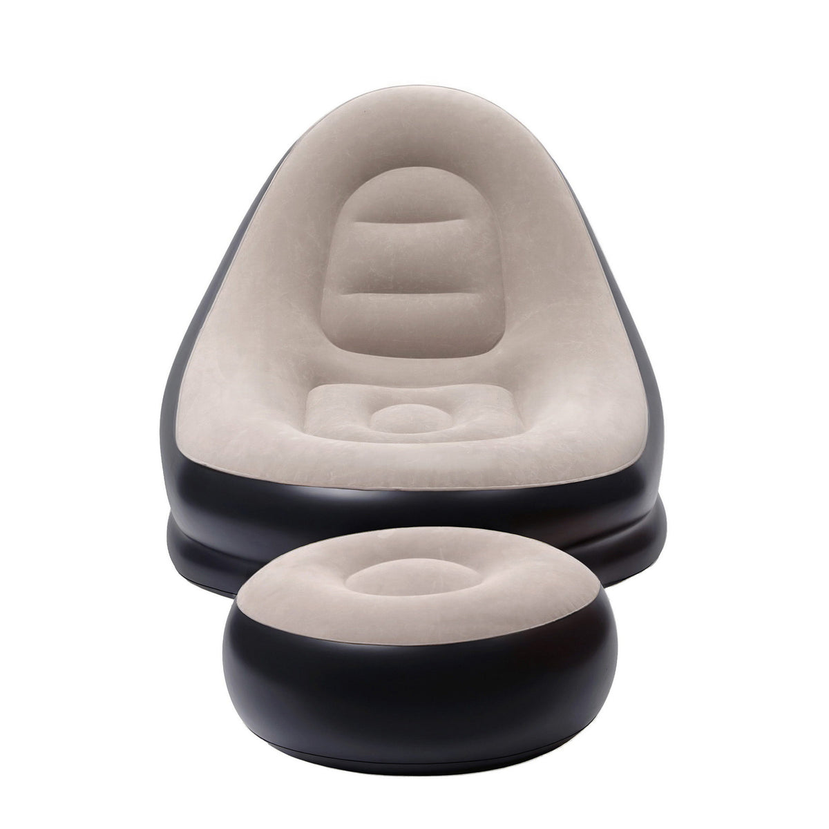 Gardeon Inflatable Chair with Ottoman Air Sofa Blow Up Air Chair for Camping with Pump