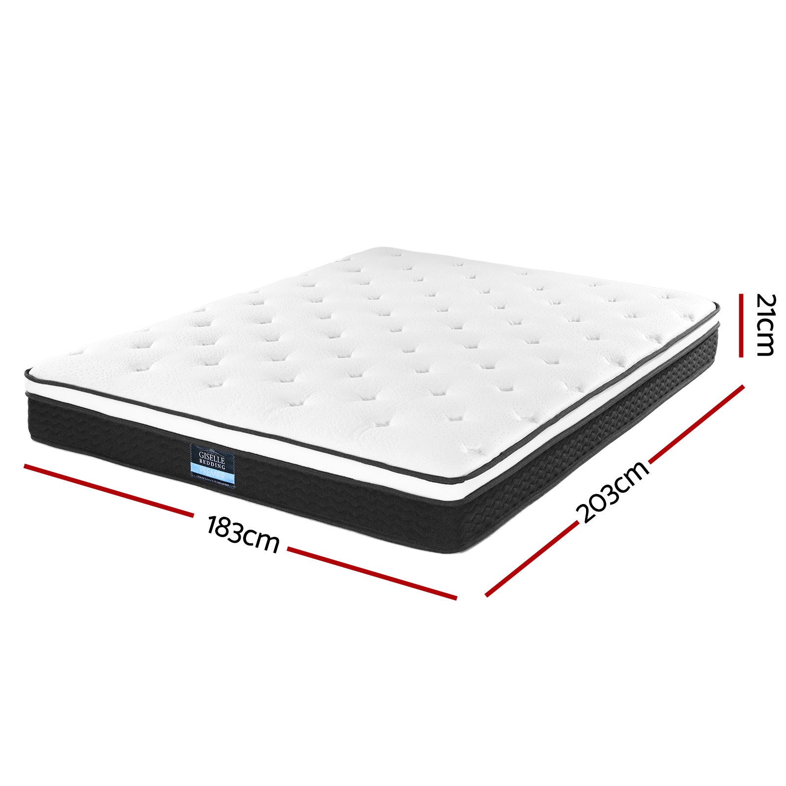 Giselle Bedding 21cm Mattress Euro Top King