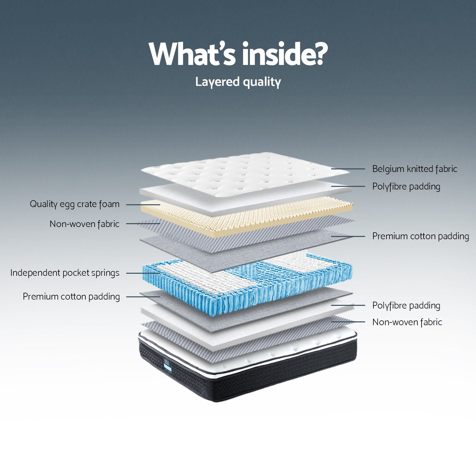 Giselle Bedding 21cm Mattress Euro Top King Single