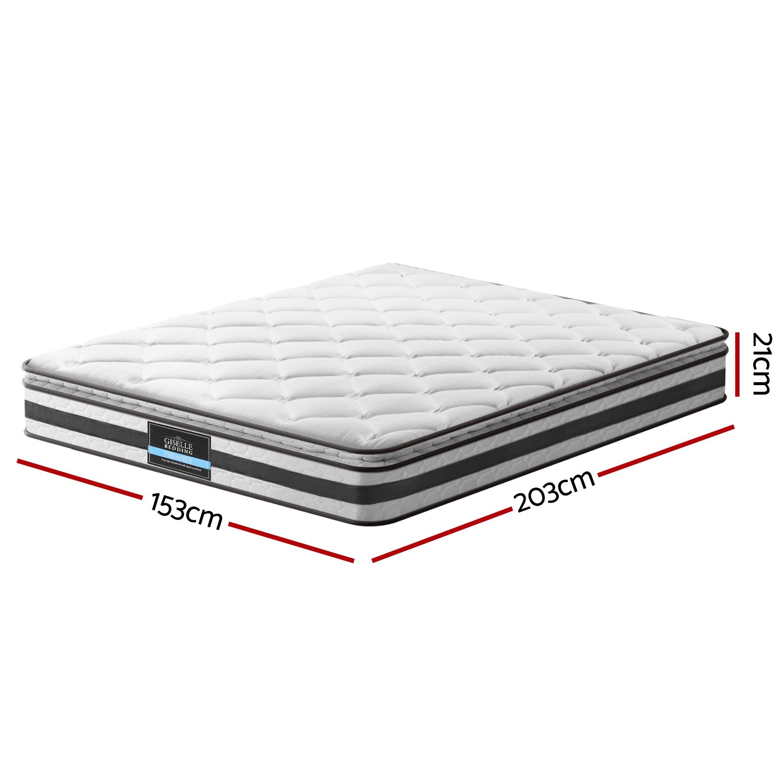 Giselle Bedding 21cm Mattress Pillow Top Queen