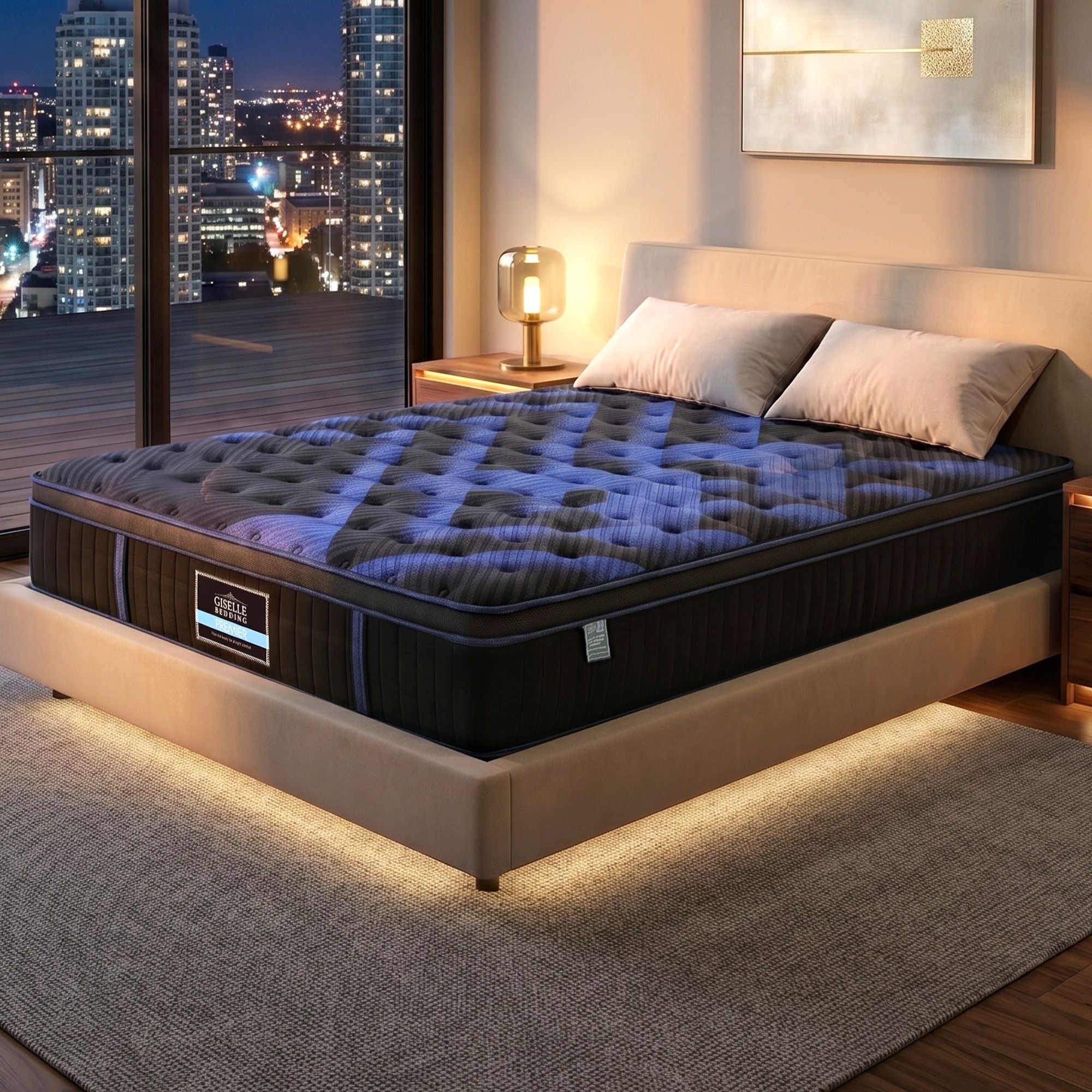 Giselle 34cm Double Hybrid Mattress with Cooling Gel Memory Foam and Edge Support