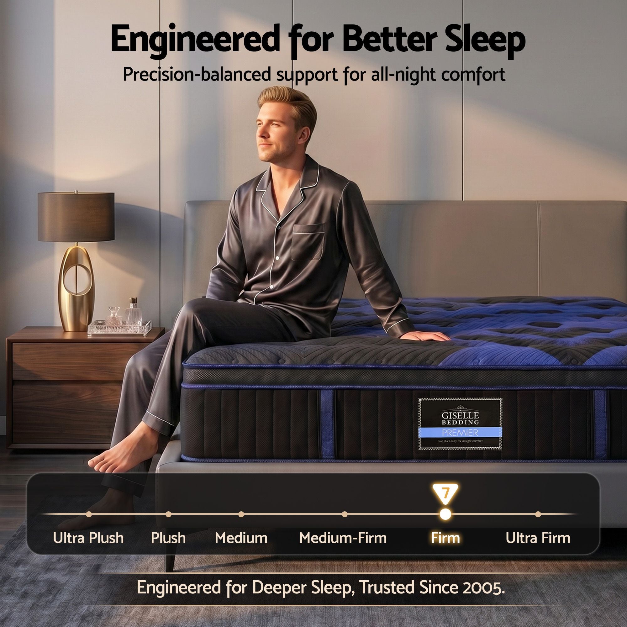 Giselle 34cm Queen Hybrid Mattress with Cooling Gel Memory Foam and Edge Support