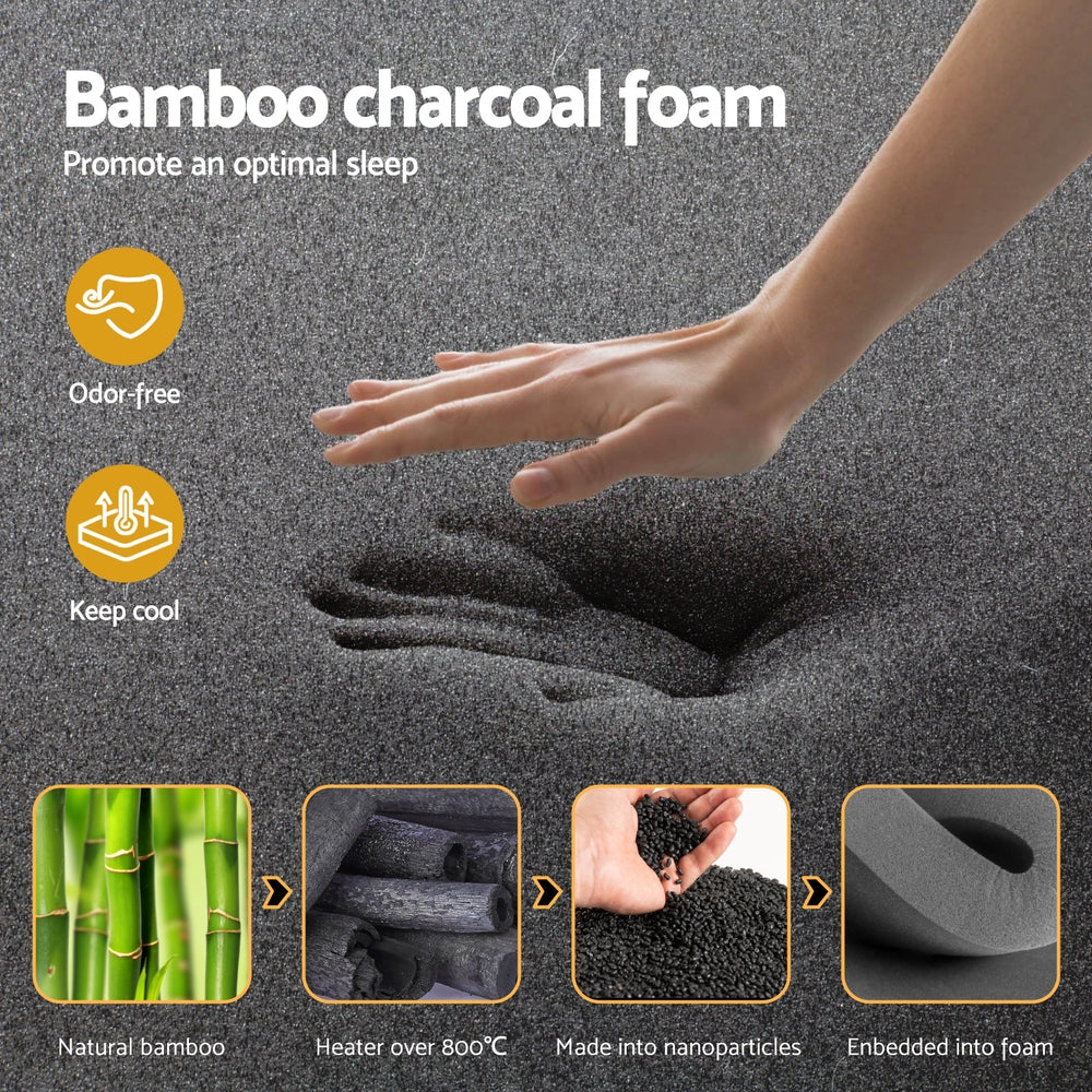 35cm Giselle Mattress King Single Bed Bamboo Pocket Firm Foam
