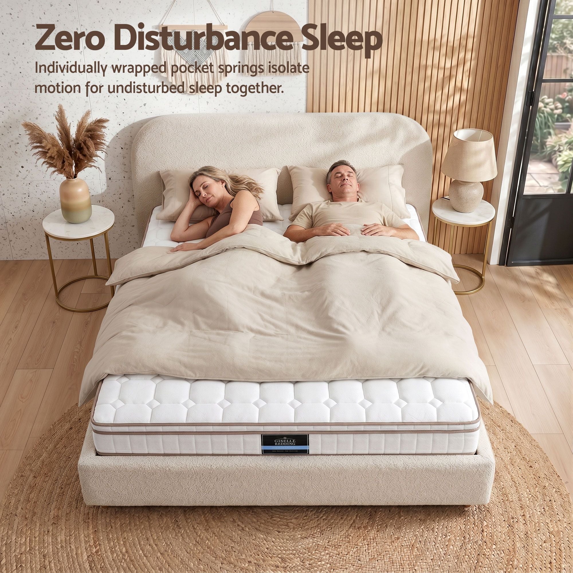 Giselle 20cm Firm King Mattress Pocket Spring for Bedroom or Guest Room