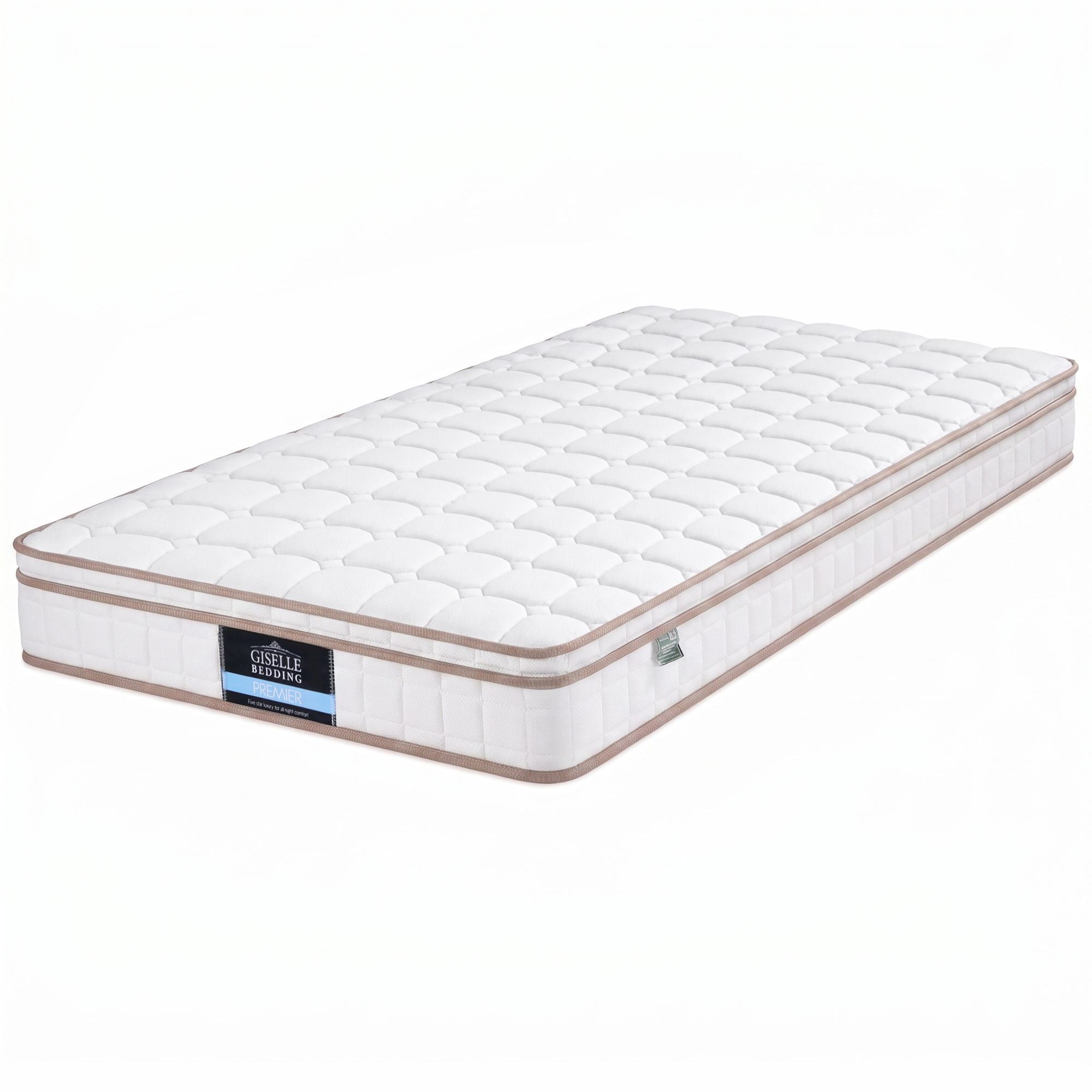 Giselle 20cm Firm King Single Mattress Pocket Spring for Bedroom or Guest Room